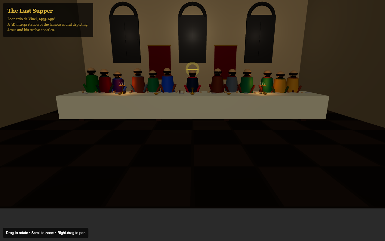 The Last Supper as rendered by Opus 4.5