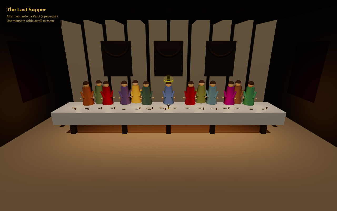 The Last Supper as rendered by Opus 4.5