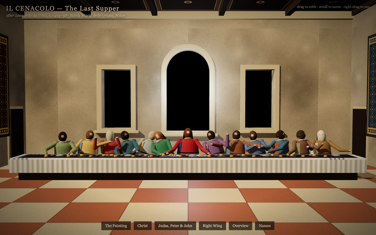The Last Supper as rendered by Sonnet 5.5
