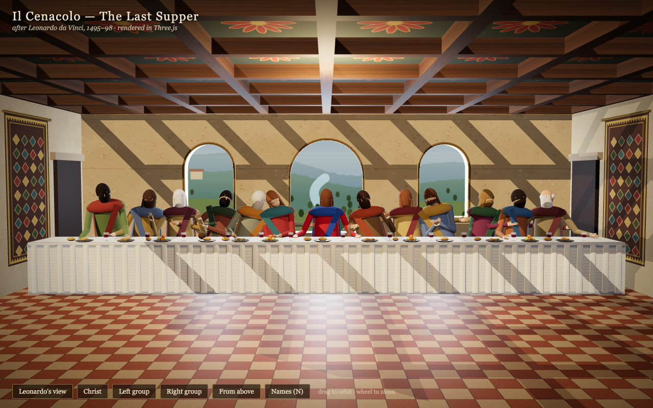 The Last Supper as rendered by Sonnet 5.5