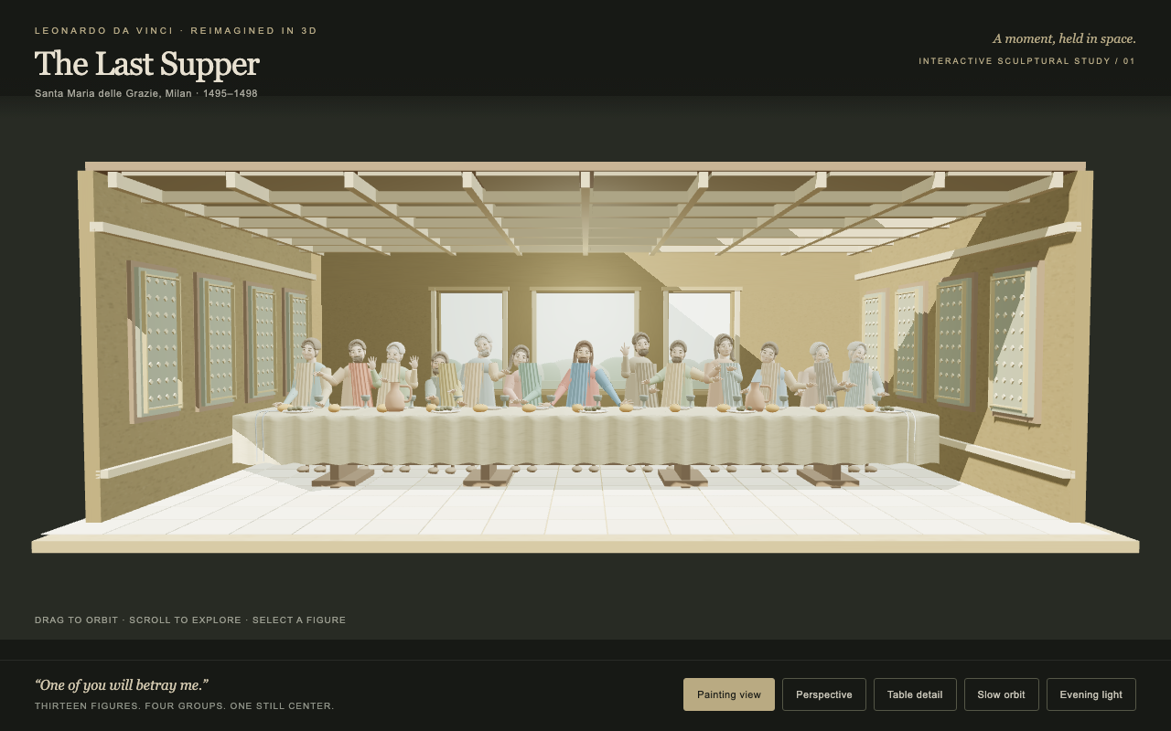 The Last Supper as rendered by GPT-6 Astra