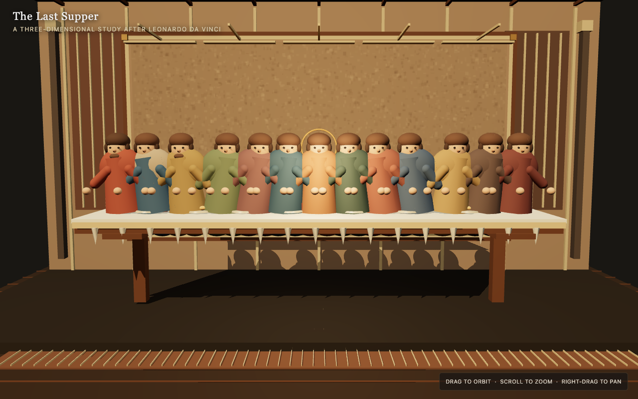 The Last Supper as rendered by GPT-6 Luna