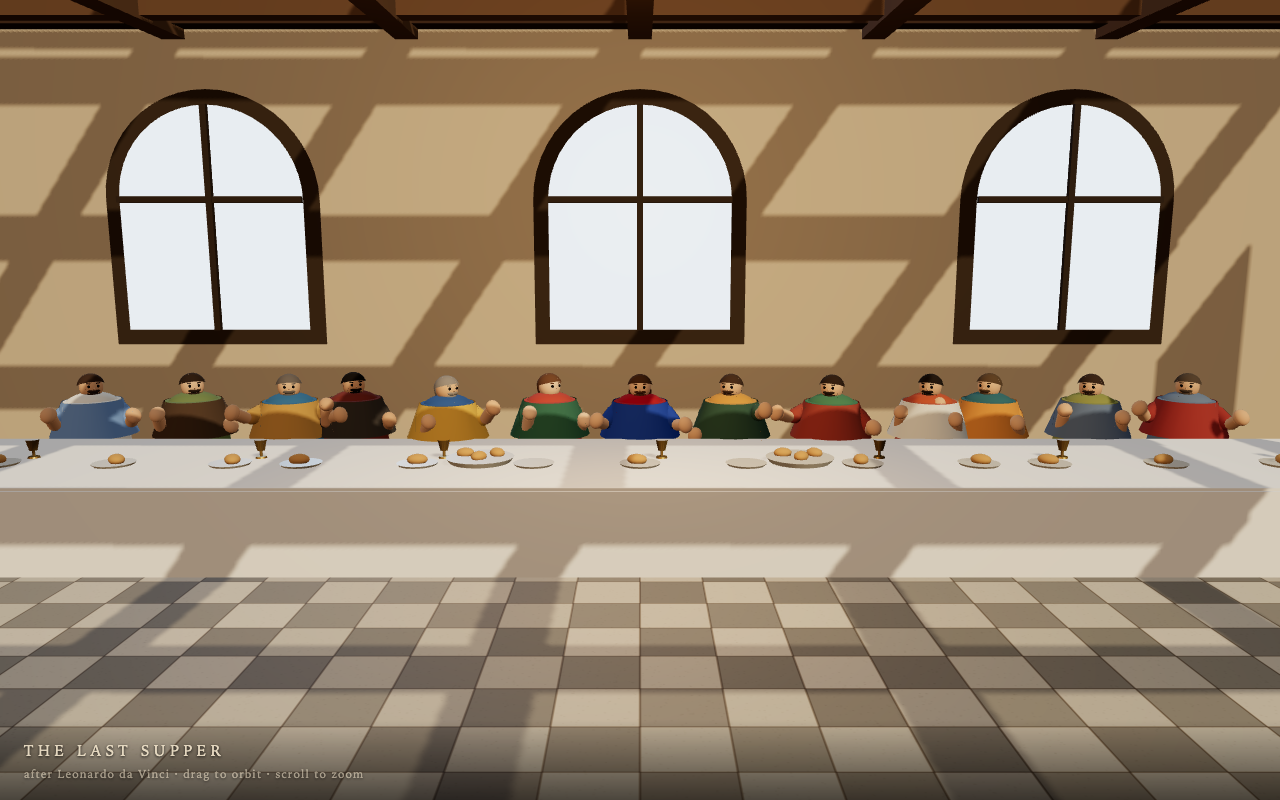The Last Supper as rendered by DeepSeek Flash