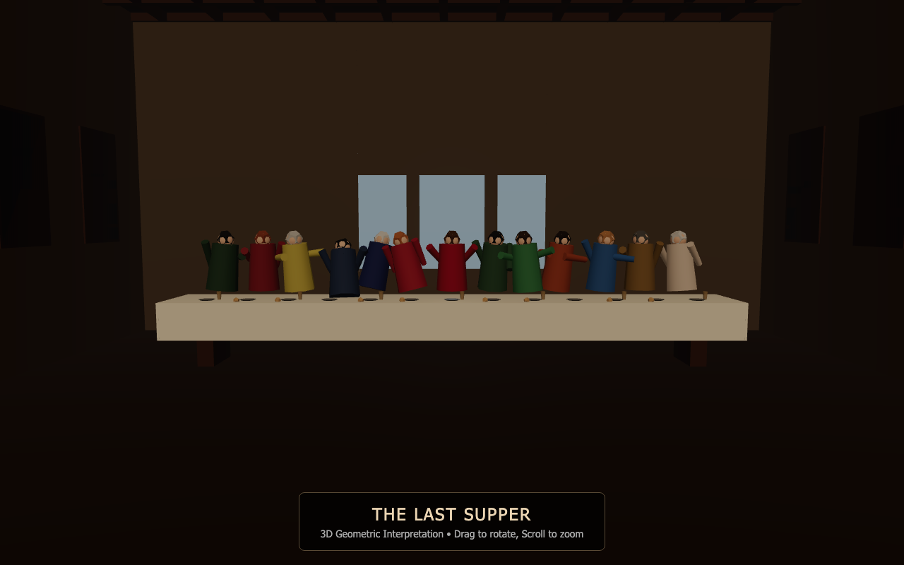 The Last Supper as rendered by Gemini 3.1 Pro