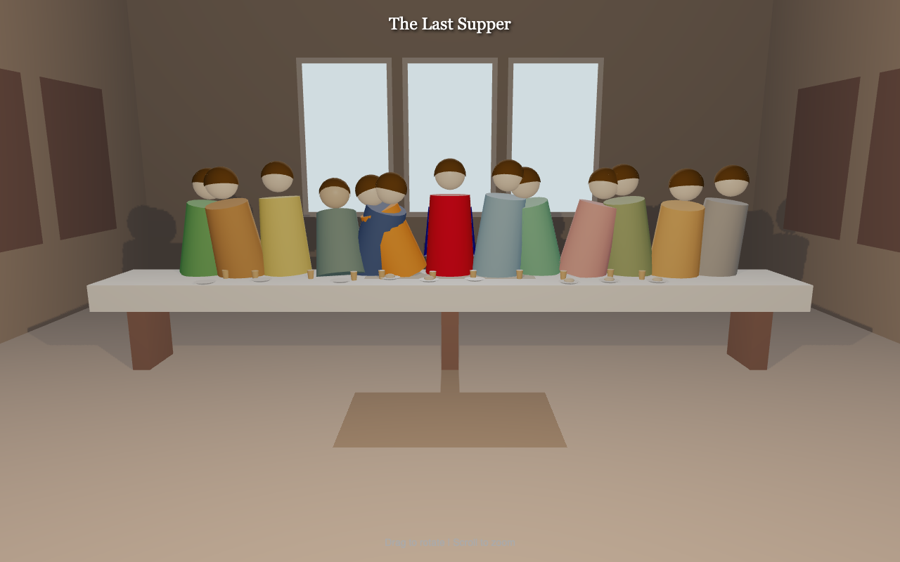 The Last Supper as rendered by Gemini 3.1 Pro