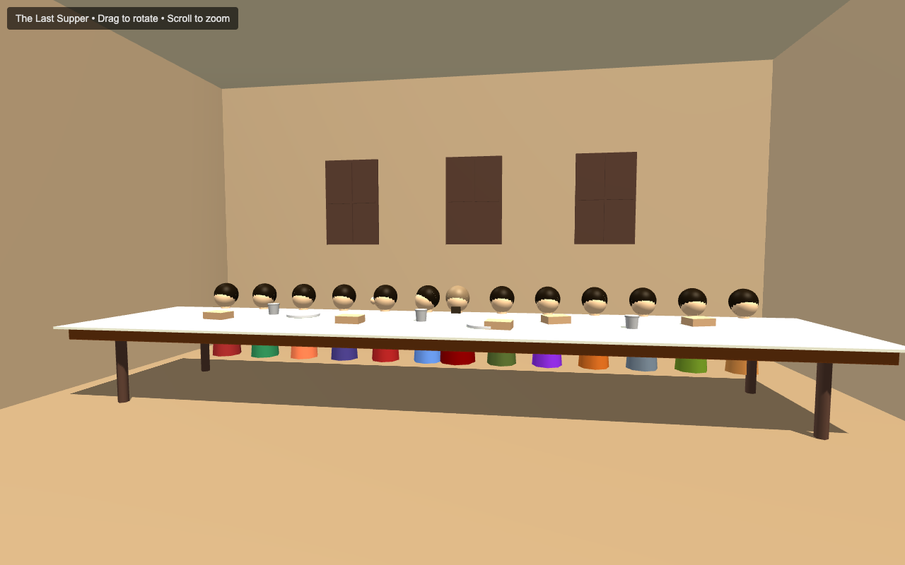 The Last Supper as rendered by Grok Build 0.1