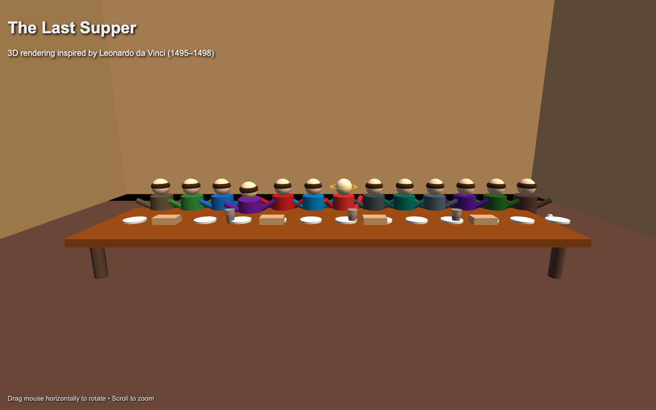 The Last Supper as rendered by Grok Build 0.1